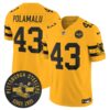 Pittsburgh Steelers Throwback 1933 Patch Vapor Limited Jersey – All Stitched – Gold – Troy Polamalu Jersey