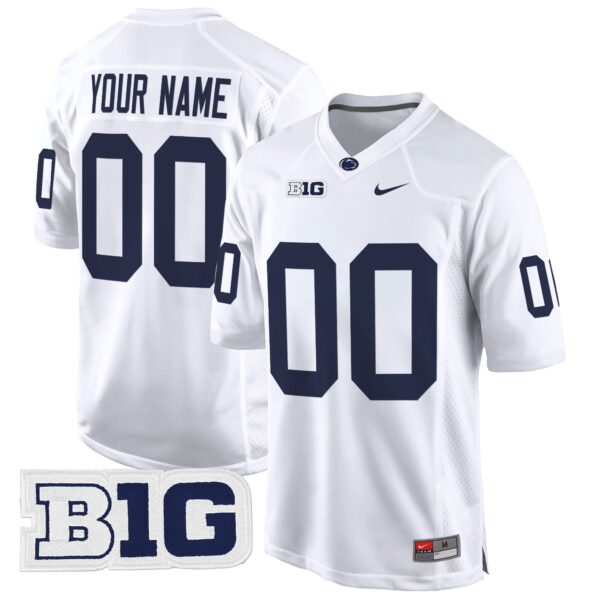 Penn State Nittany Lions 2024 Game Custom Jersey – All Stitched – White Jersey