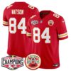 Chiefs 2024 AFC West Division Champions Patch Vapor Limited Jersey – All Stitched – Red – Justin Watson Jersey