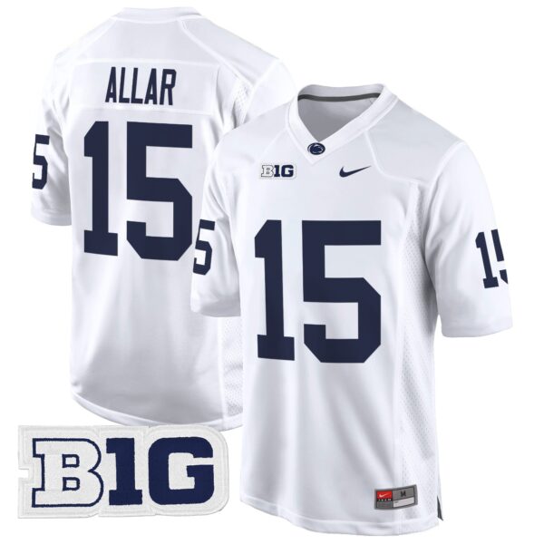 Penn State Nittany Lions 2024 Game Jersey – All Stitched – White – Drew Allar Jersey
