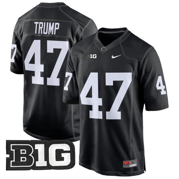 Penn State Nittany Lions 2024 Game Jersey – All Stitched – Black – Donald Trump Jersey