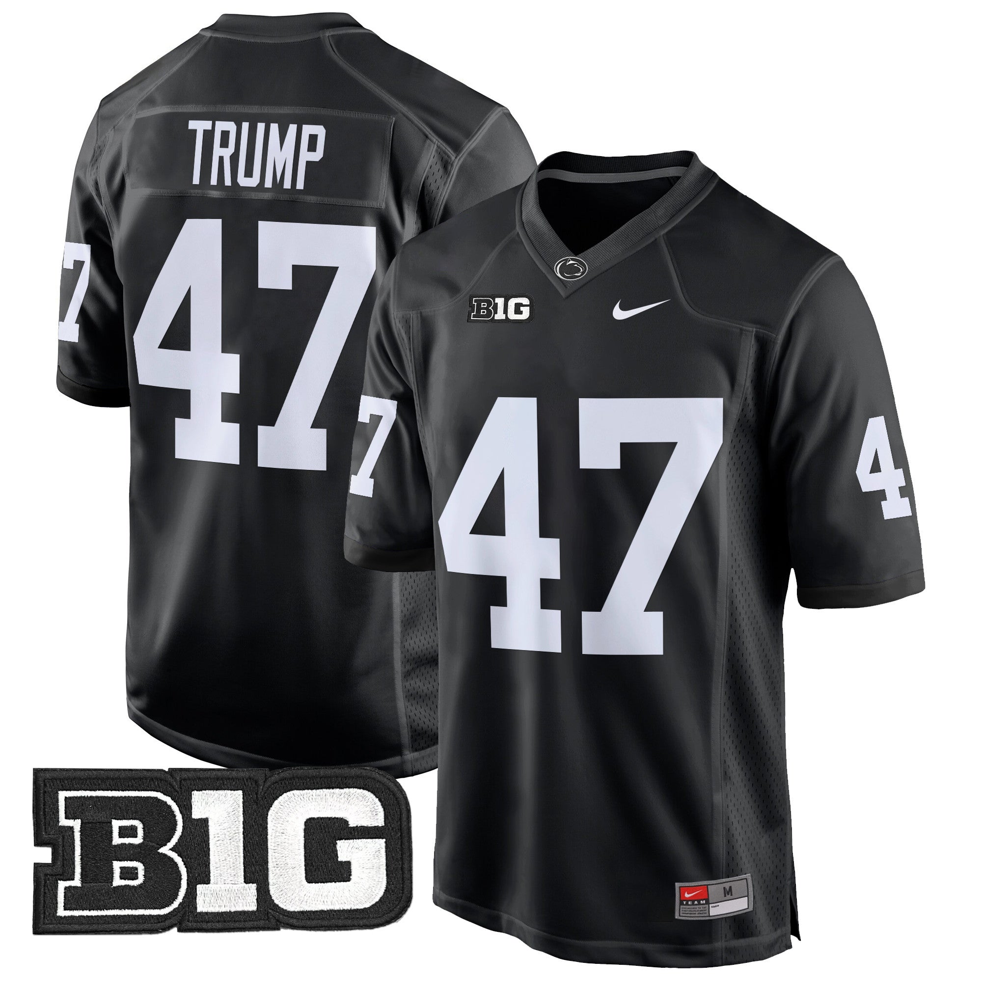 Penn State Nittany Lions 2024 Game Jersey – All Stitched – Black – Donald Trump Jersey