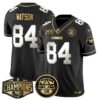 Chiefs 2024 AFC West Division Champions Patch Gold Vapor Limited Jersey – All Stitched – Black Limited – Justin Watson Jersey