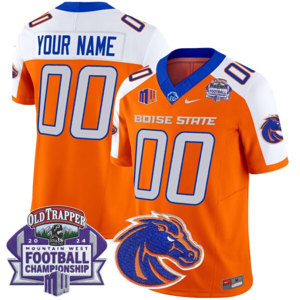 Boise State Broncos 2024 Championship Vapor Limited Custom Jersey – All Stitched – Orange Alternate Jersey