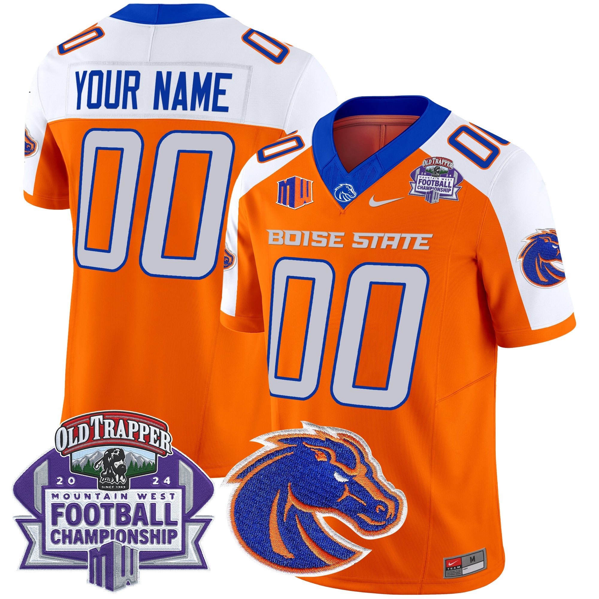 Boise State Broncos 2024 Championship Vapor Limited Custom Jersey – All Stitched – Orange Alternate Jersey