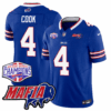 Buffalo Bills 24/25 Jersey – Bills Mafia + AFC East Championship Patch – COOK – 4 – Blue Jersey