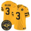 Pittsburgh Steelers Throwback 1933 Patch Vapor Limited Jersey – All Stitched – Gold – Russell Wilson Jersey