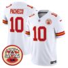 Chiefs 2024 Lamar Hunt Patch Vapor Limited Jersey – All Stitched – White – Isiah Pacheco Jersey