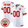 Chiefs 2024 Lamar Hunt Patch Vapor Limited Custom Jersey – All Stitched – White Jersey