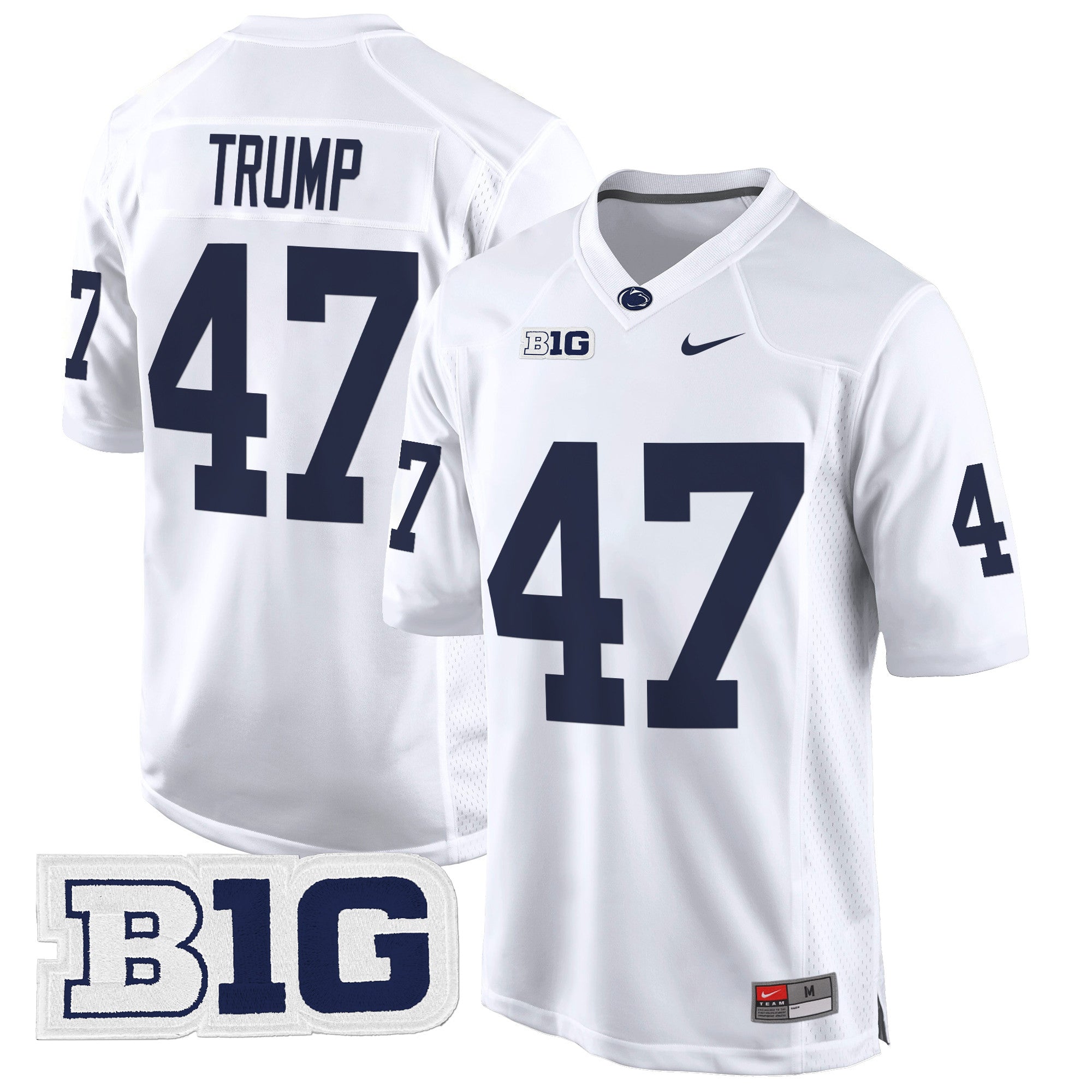 Penn State Nittany Lions 2024 Game Jersey – All Stitched – White – Donald Trump Jersey