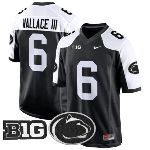 Penn State Nittany Lions 2024 Game Jersey – All Stitched – Black Alternate – Harrison Wallace III Jersey
