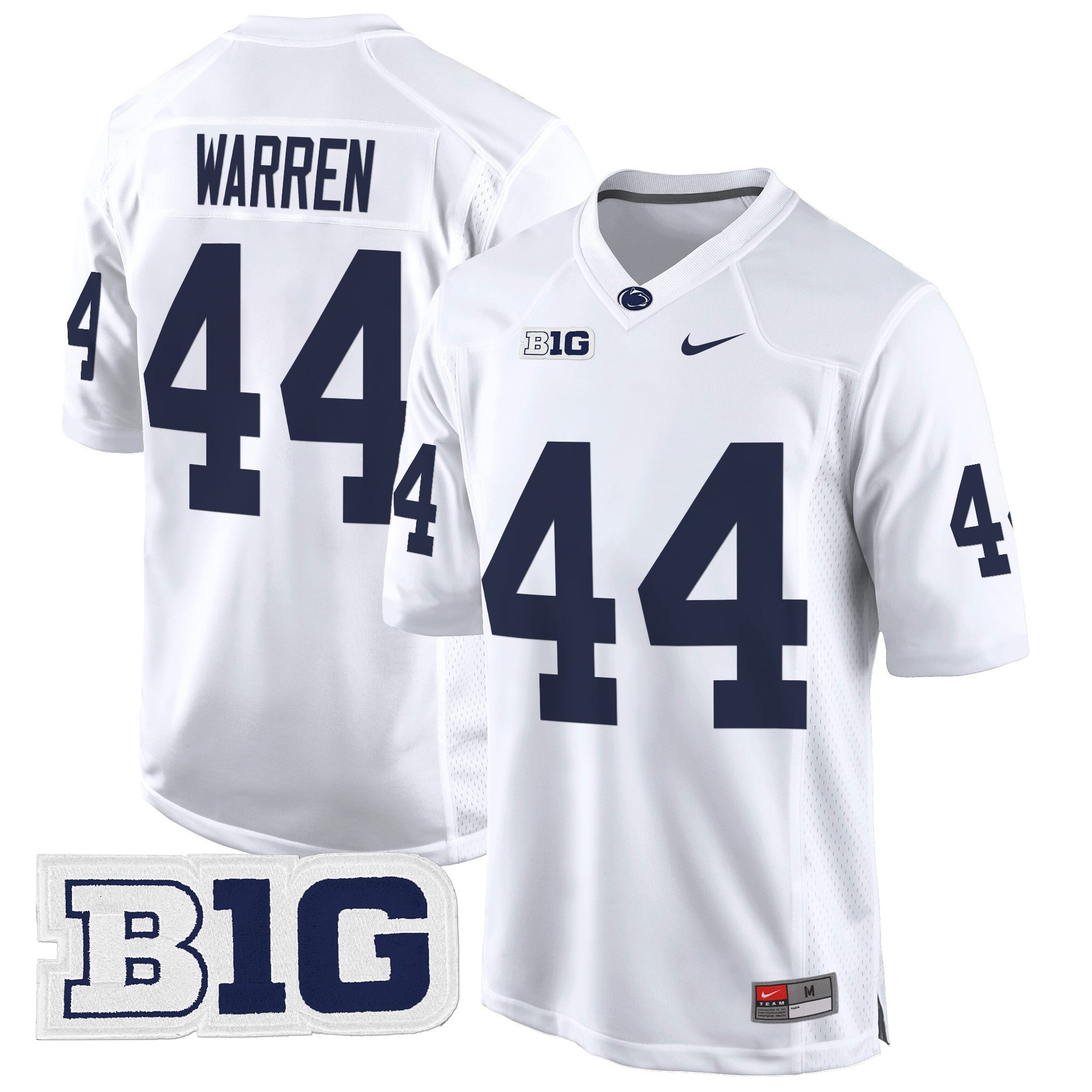 Penn State Nittany Lions 2024 Game Jersey – All Stitched – White – Tyler Warren Jersey