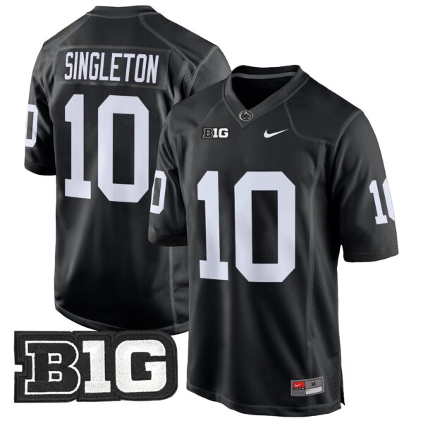 Penn State Nittany Lions 2024 Game Jersey – All Stitched – Black – Nicholas Singleton Jersey