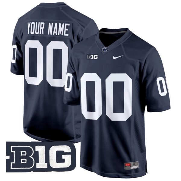 Penn State Nittany Lions 2024 Game Custom Jersey – All Stitched – Navy Jersey