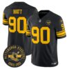 Pittsburgh Steelers Throwback 1962 Vapor Limited Jersey – Est. 1933 Patch – All Stitched – Black – T. J. Watt Jersey