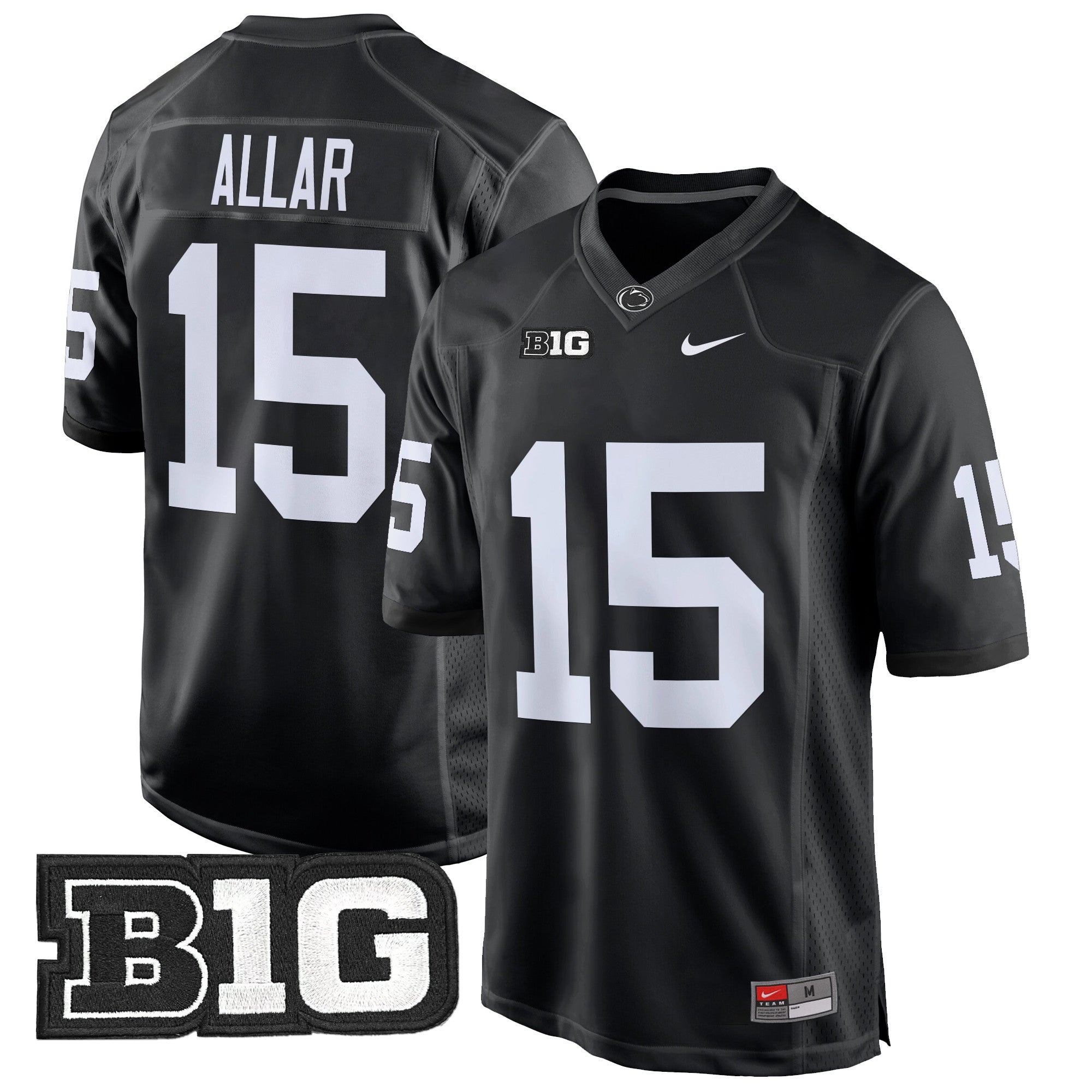 Penn State Nittany Lions 2024 Game Jersey – All Stitched – Black – Drew Allar Jersey