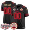 Chiefs 2024 AFC West Division Champions Patch Vapor Limited Custom Jersey – All Stitched – Gold Trim Jersey