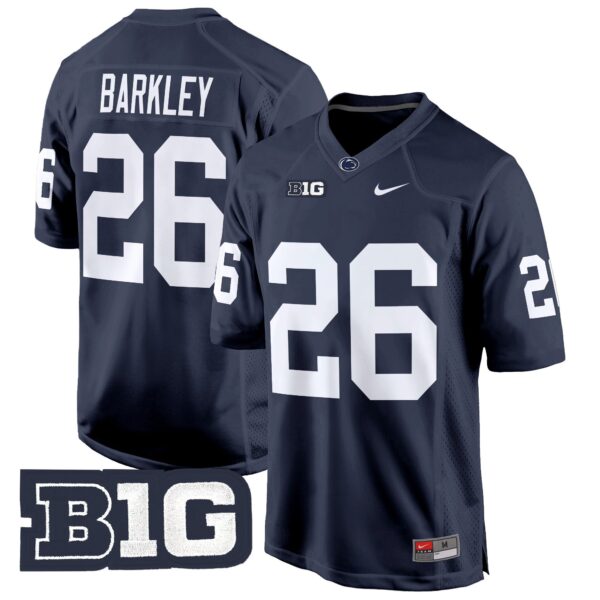 Penn State Nittany Lions 2024 Game Jersey – All Stitched – Navy – Saquon Barkley Jersey
