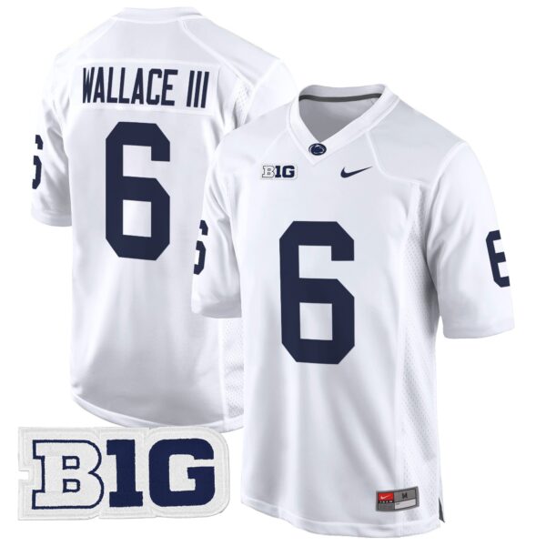 Penn State Nittany Lions 2024 Game Jersey – All Stitched – White – Harrison Wallace III Jersey