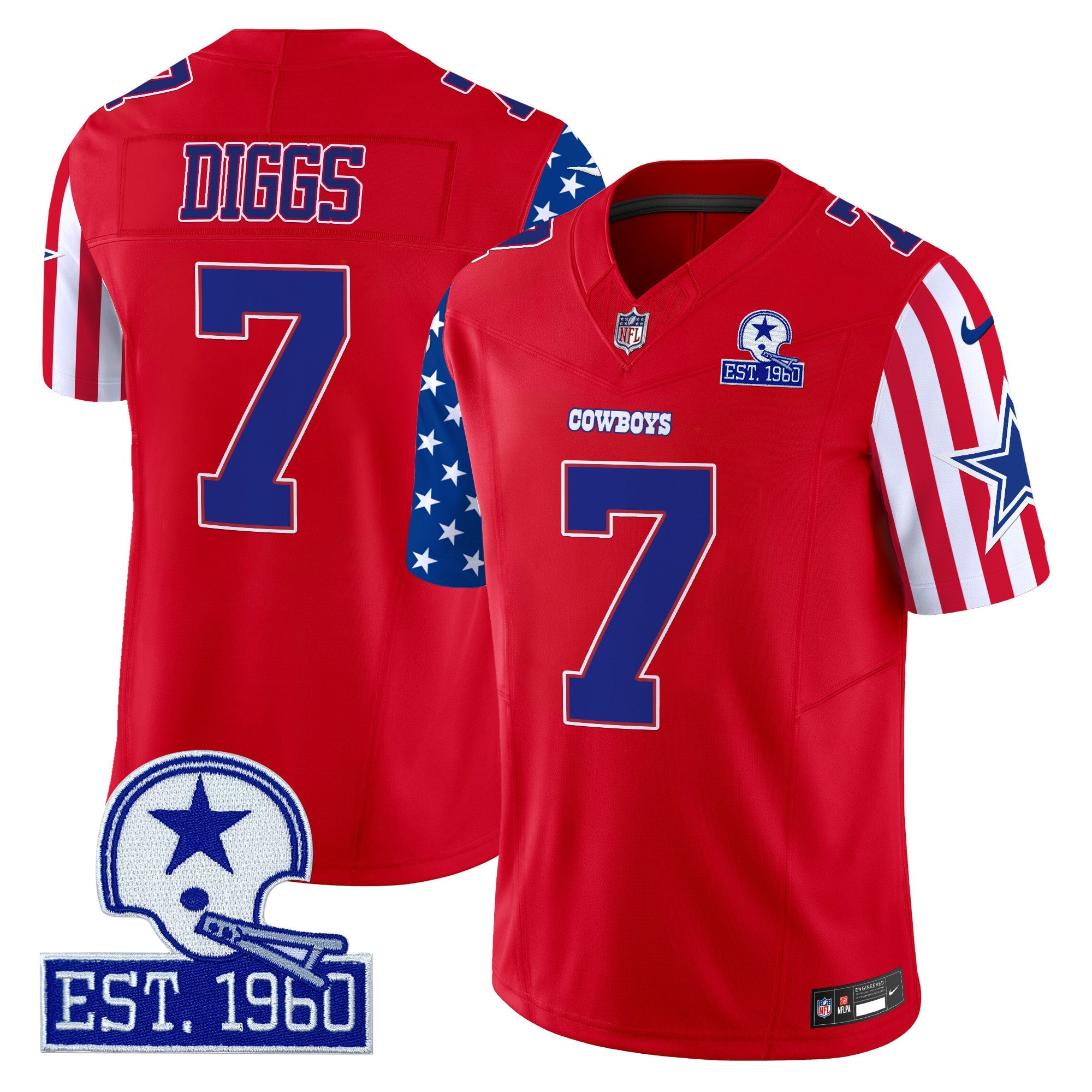 Cowboys American Style Vapor Limited Jersey – All Stitched – Red – Trevon Diggs Jersey