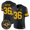 Pittsburgh Steelers Throwback 1962 Vapor Limited Jersey – Est. 1933 Patch – All Stitched – Black – Jerome Bettis Jersey