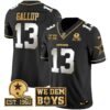 Cowboys Est. 1960 & We Dem Boyz Patch Gold Vapor Limited Jersey – All Stitched – Black Limited – Michael Gallup Jersey