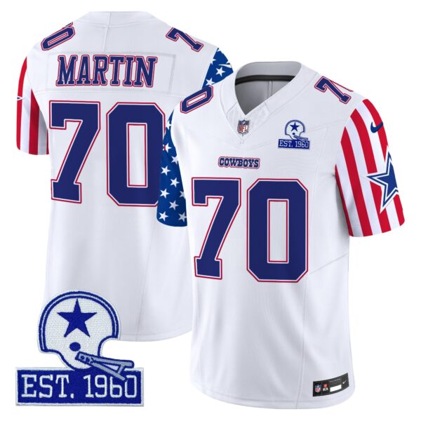 Cowboys American Style Vapor Limited Jersey – All Stitched – White – Zack Martin Jersey