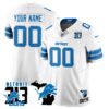 Custom Lions 313 King Of The North Jersey – All Stitched – White Jersey