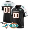Custom Dolphins 1965-2024 – The Dolphins Jersey – All Stitched – Black Alternate Jersey