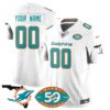 Custom Dolphins 1965-2024 – The Dolphins Jersey – All Stitched – White Jersey