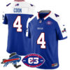 Bills 1959 – 2024 – The Bills Jersey – All Stitched – James Cook – 4 – Royal Alternate Jersey