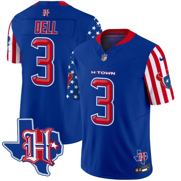 Houston Texans American Style Vapor Limited Jersey – All Stitched – Royal – Tank Dell Jersey