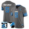 Lions 313 King Of The North Jersey – All Stitched – David Montgomery – 5 – Gray Jersey