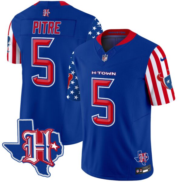 Houston Texans American Style Vapor Limited Jersey – All Stitched – Royal – Jalen Pitre Jersey
