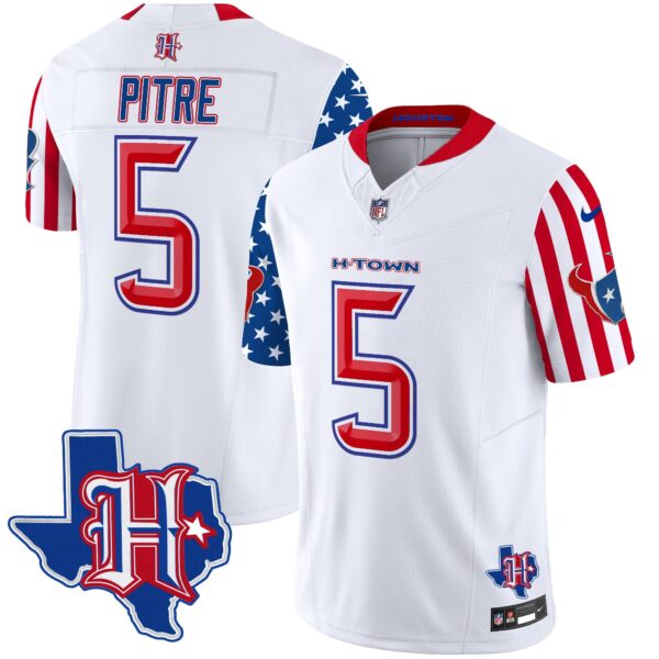 Houston Texans American Style Vapor Limited Jersey – All Stitched – White – Jalen Pitre Jersey