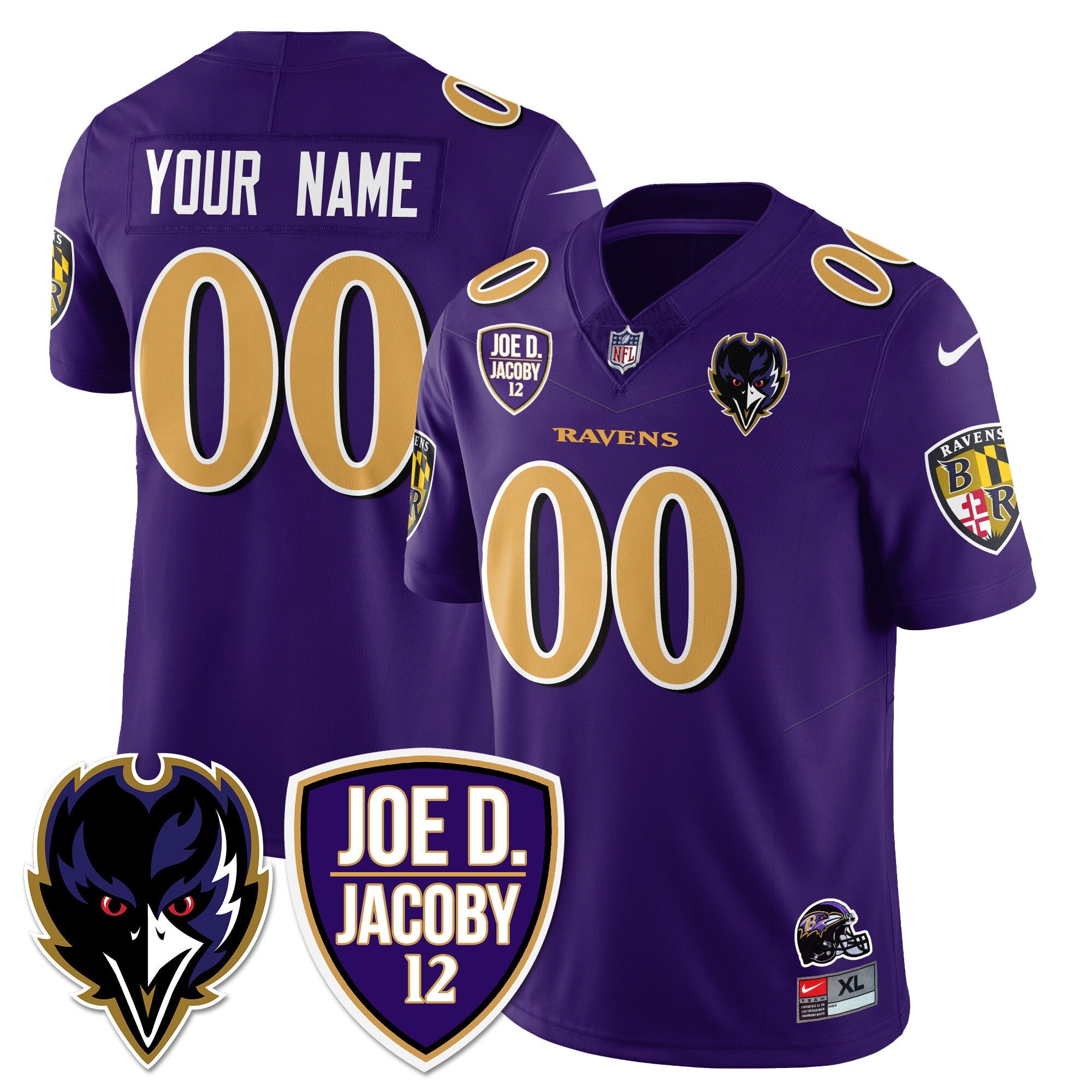 Custom Ravens Purple Rising 2024 Vapor Limited Jersey – All Stitched – Purple Jersey