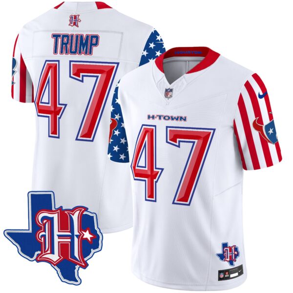 Houston Texans American Style Vapor Limited Jersey – All Stitched – White – Donald Trump Jersey