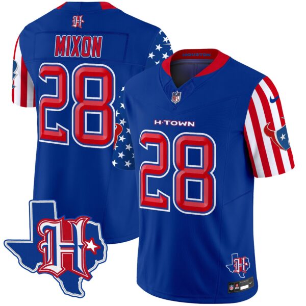 Houston Texans American Style Vapor Limited Jersey – All Stitched – Royal – Joe Mixon Jersey