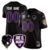 Custom Ravens Purple Rising 2024 Vapor Limited Jersey – All Stitched – Black Jersey