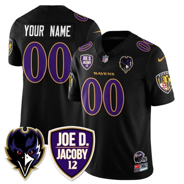 Custom Ravens Purple Rising 2024 Vapor Limited Jersey – All Stitched – Black Jersey