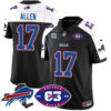 Bills 1959 – 2024 – The Bills Jersey – All Stitched – Josh Allen – 17 – Black Alternate Jersey