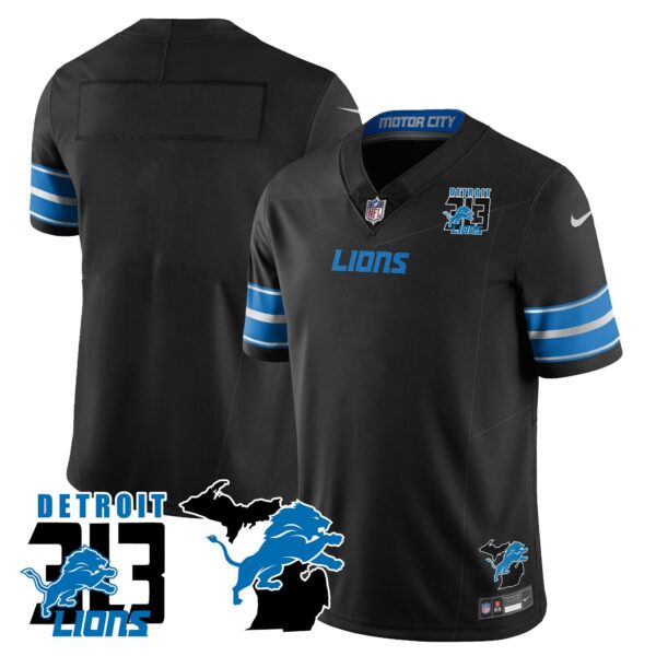Lions 313 King Of The North Jersey – All Stitched – Team – Black Jersey