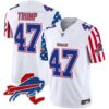 Bills American Style Vapor Limited Jersey – All Stitched – White – Donald Trump Jersey