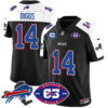 Bills 1959 – 2024 – The Bills Jersey – All Stitched – Stefon Diggs – 14 – Black Alternate Jersey