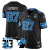 Lions 313 King Of The North Jersey – All Stitched – Sam Laporta – 87 – Black Jersey