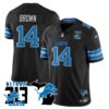 Lions 313 King Of The North Jersey – All Stitched – St. Brown – 14 – Black Jersey