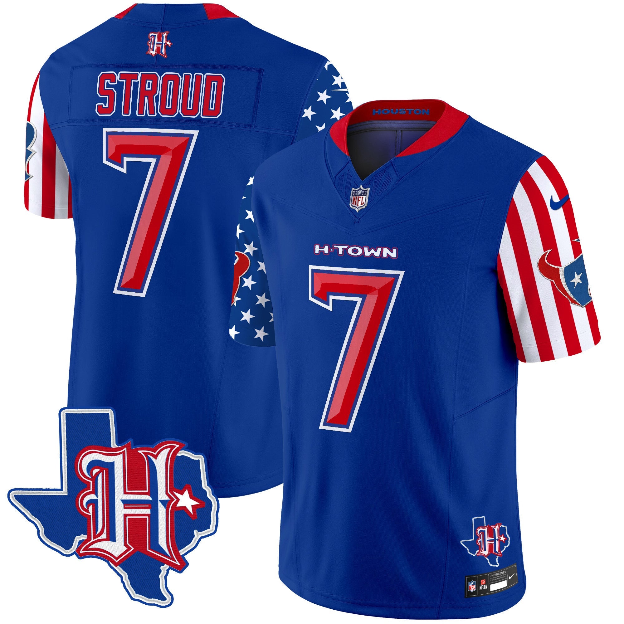 Houston Texans American Style Vapor Limited Jersey – All Stitched – Royal – C.J. Stroud Jersey