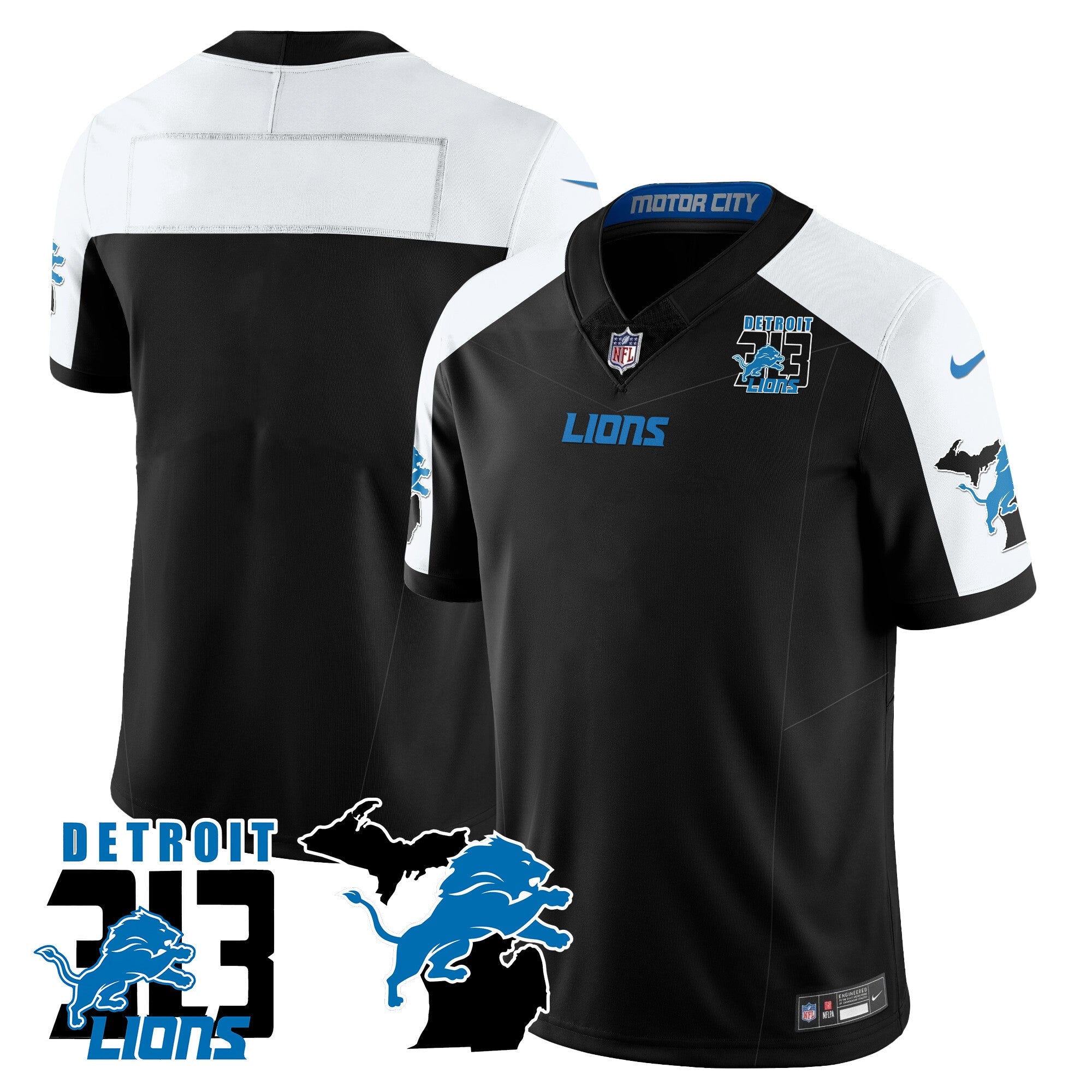 Lions 313 King Of The North Jersey – All Stitched – Team – Alternate Jersey