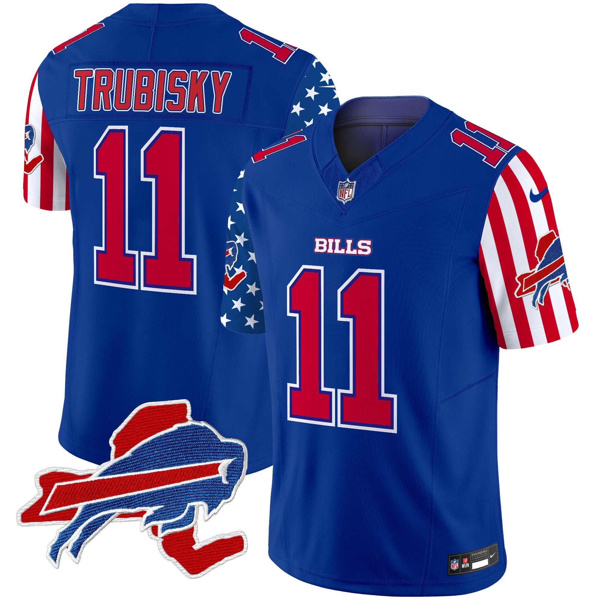 Bills American Style Vapor Limited Jersey – All Stitched – Royal – Mitchell Trubisky Jersey