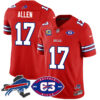 Bills 1959 – 2024 – The Bills Jersey – All Stitched – Josh Allen – 17 – Red Jersey